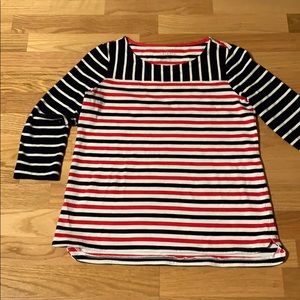 Talbots striped top 100% cotton